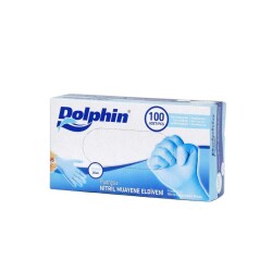 Pudrasız Mavi Nitril Eldiven Orta (M) 100 lü