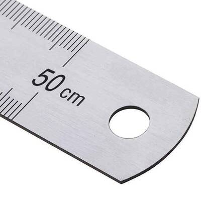 Kraf Çelik Cetvel 50 cm İnch Ölçülü (550G) Kraf