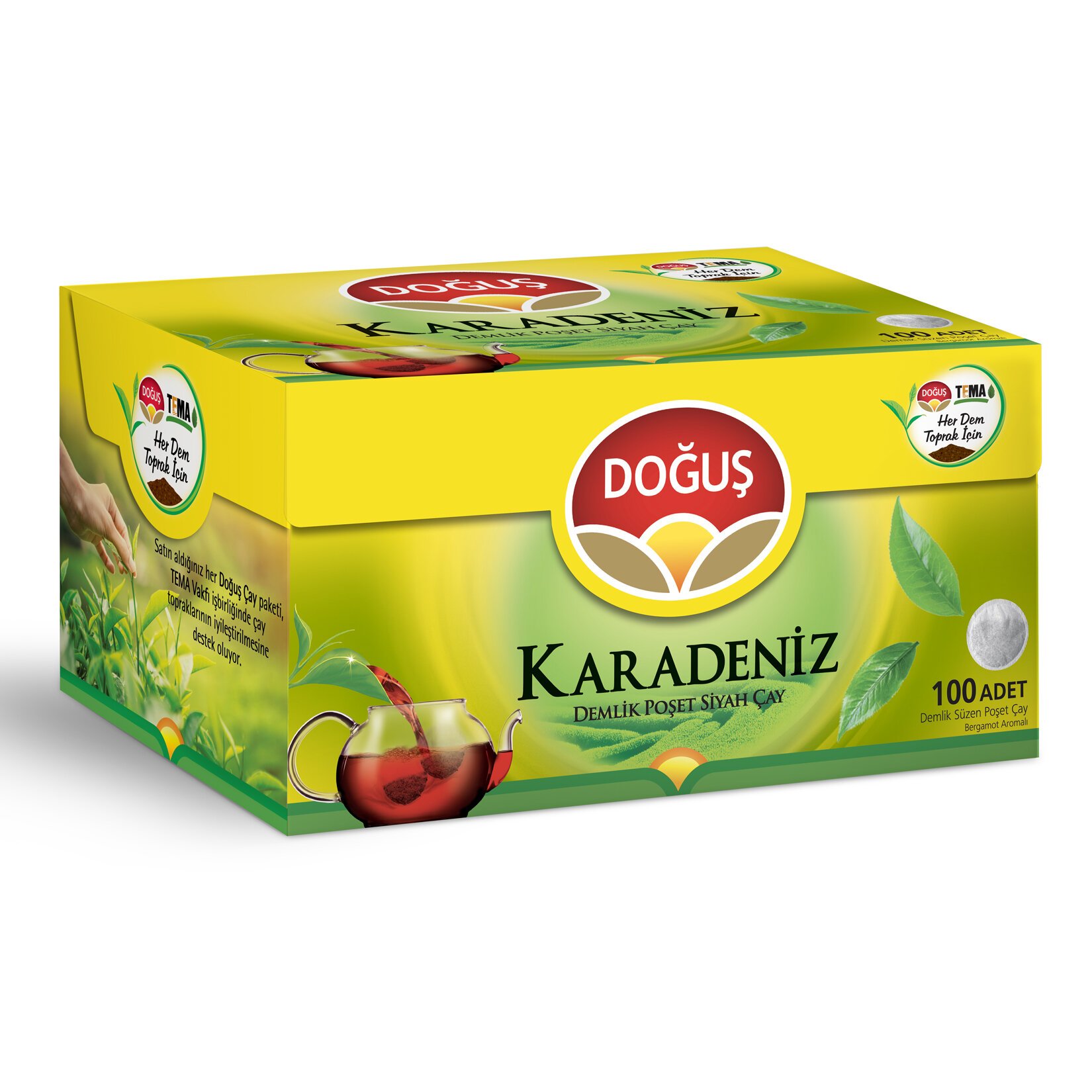 Doğuş Karadeniz Demlik Poşet Çay 100'lü 320 G Doğuş