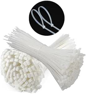 3,6x370 Beyaz 37cm Kablo Bağı Plastik Cırt Kelepçe Toplayıcı-100 Adet
