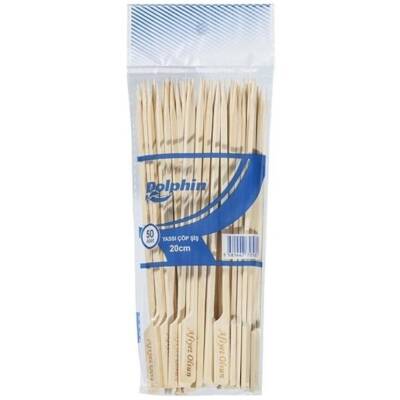 Bambu Yassı Çöp Şiş 20 Cm 50 li