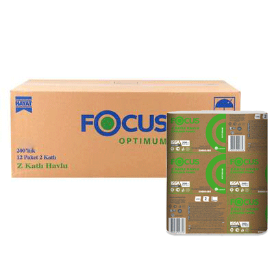 Focus Optimum Z Katlı Havlu 20 x 20Cm 200'lü 12 Paket