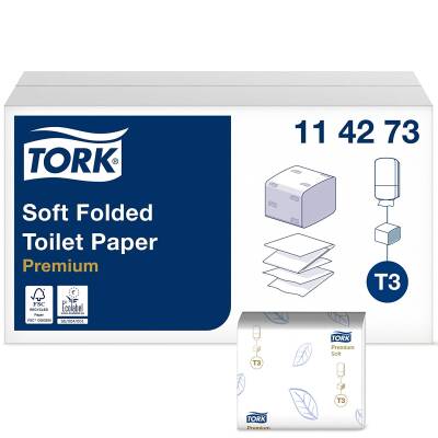 Tork Premium Yumuşak Katlamalı Tuvalet Kâğıdı - Çift Katlı - 252 Yaprak - 30 Paket Tork