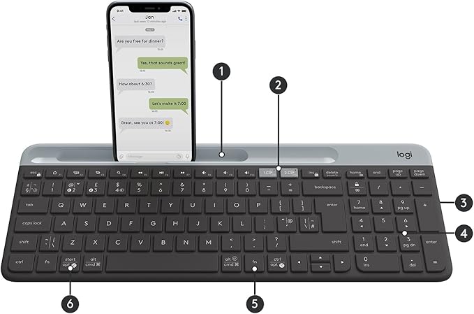 Logitech K580 İnce Çoklu Cihaz Özellikli Kablosuz Klavye