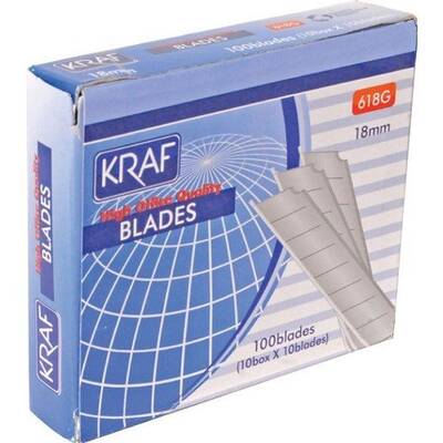 Kraf 618G Maket Bıçağı Yedeği Geniş 100 lu Kutu Kraf