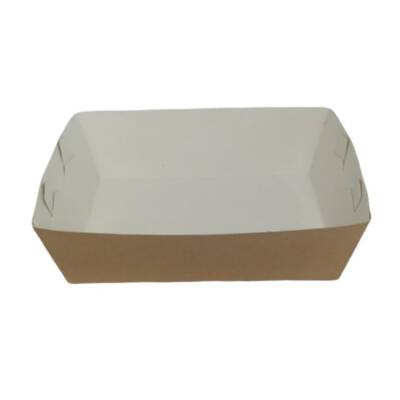Kraft Karton Kayık Tabak Küçük 12x8 Cm 100 lü