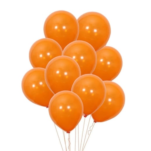 Turuncu Baskısız Lateks Balon - 5 Adet