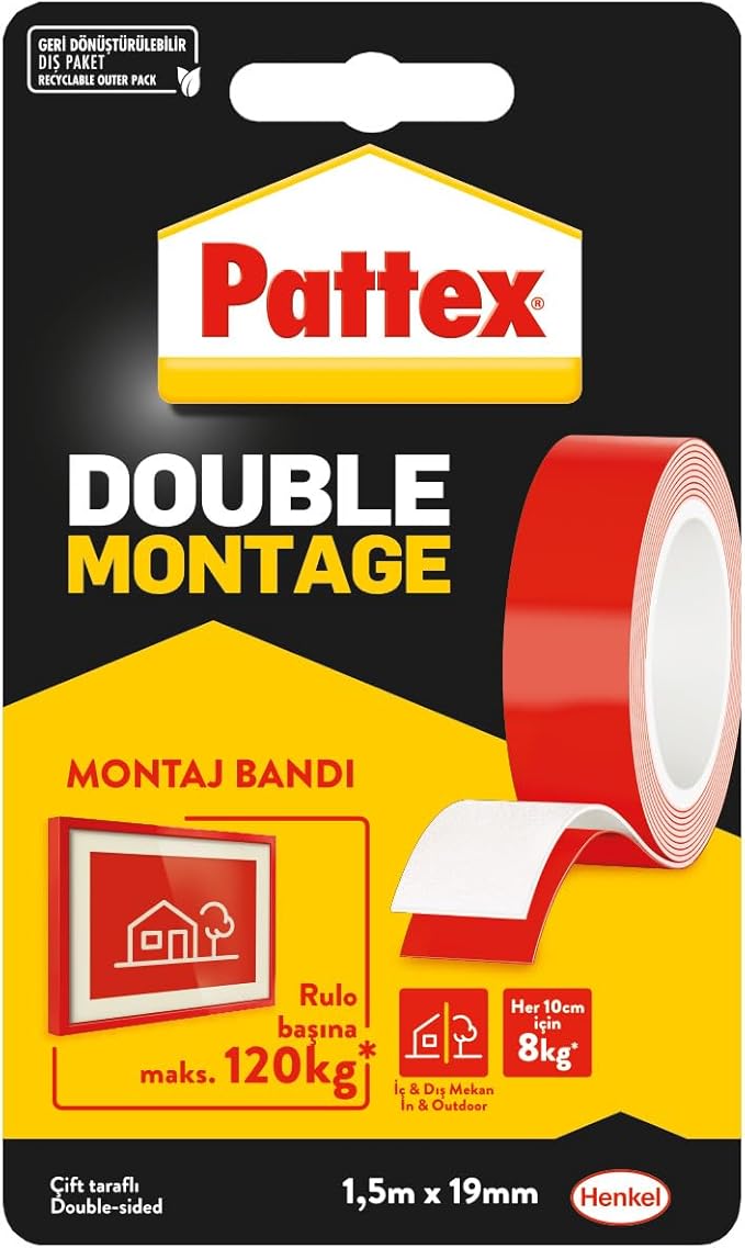 Pattex Double Montaj Bandı, 120kg