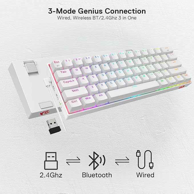 Redragon K530 Draconic 60 Kompakt RGB Kablosuz