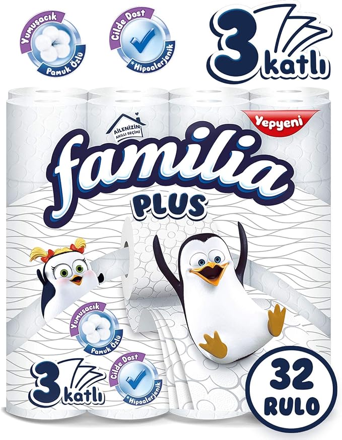 Familia Plus 3 Katlı Tuvalet Kağıdı 32'li 1 Paket
