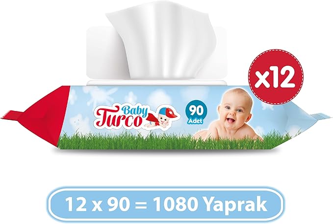 Baby Turco Islak Havlu 12 x 90 (1080 Yaprak)